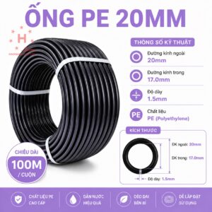 Ống 20mm, dầy 1.5mm, 100m/cuộn